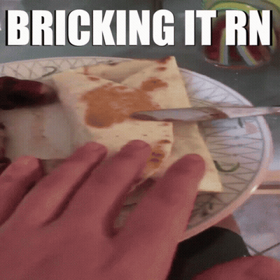 Person Cutting Tortilla Bricking It Rn GIF