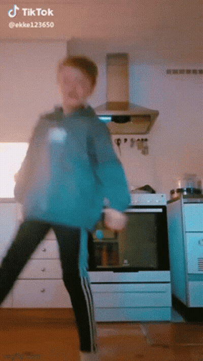 Person Dancing In Kitchen TikTok Ekke123650 GIF