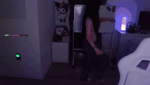 Person Dancing In Purple Light GIF