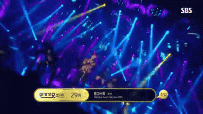 Person Dancing On Stage With SBS Sign GIF