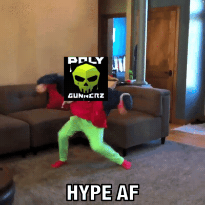 Person Dancing With Gunnerz Logo Head GIF
