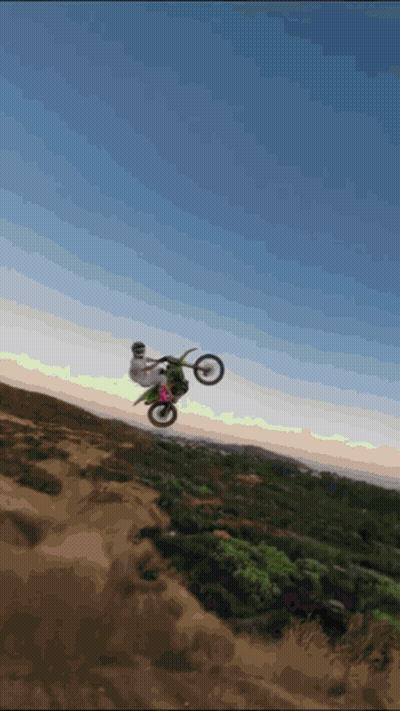 Person Doing Dirt Bike Trick In Air GIF