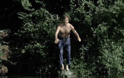 Person Doing Handstand In Water GIF
