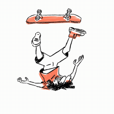 Person Doing Handstand With Skateboard GIF