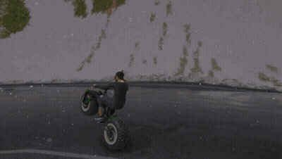 Person Doing Trick On Motorcycle On Road GIF