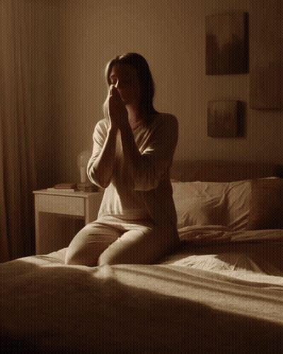Person Doing Yoga At Mountain Sunset GIF