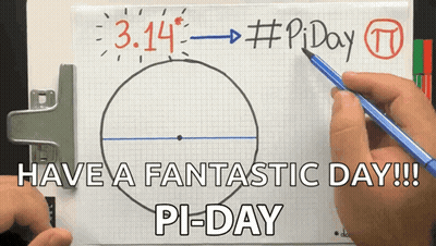 Person Drawing Circle Have A Fantastic Day Pi-Day GIF