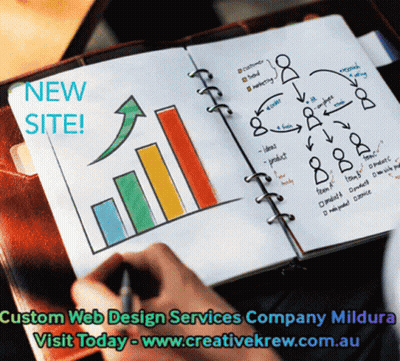 Person Drawing Graph In Notebook Saying New Site GIF