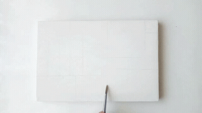 Person Drawing Square With Pencil GIF