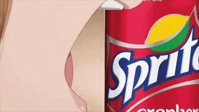 Person Drinking Can Of Sprite GIF