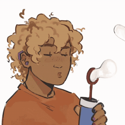 Person Drinking From Cup With Straw Saying C GIF