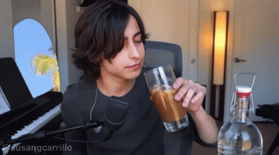 Person Drinking From Glass With Susangcarrollo GIF