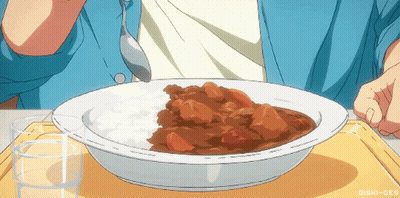 Person Eating Curry And Rice GIF