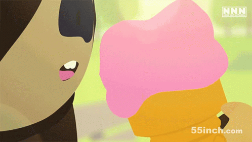 Person Eating Ice Cream Cone GIF
