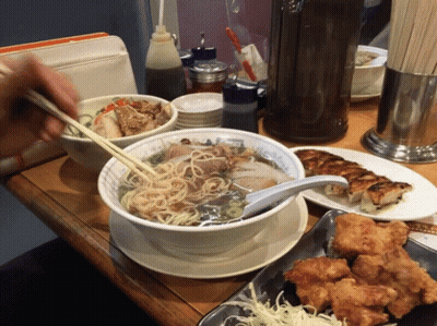 Person Eating Noodles With Chopsticks GIF