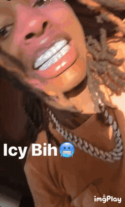 Person Face Saying Icy Bih GIF