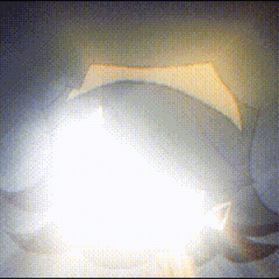 Person Face With Glowing Light Behind GIF