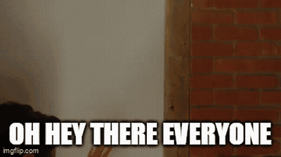 Person Facing Brick Wall Saying Oh Hey There Everyone GIF
