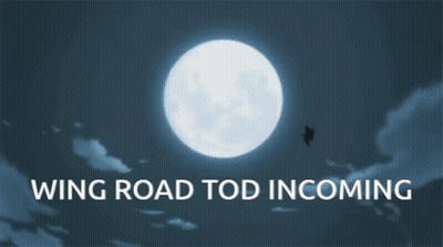 Person Falling In Front Of Full Moon Wing Road Tod Incoming GIF