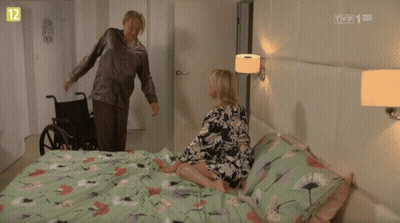 Person Feet On TV Screen With Number 12 GIF