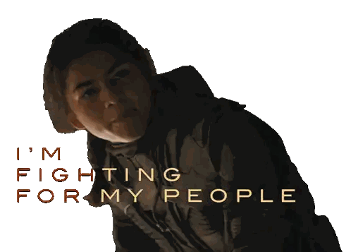 Person Fighting For My People Sticker