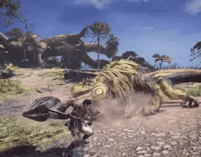 Person Fighting Monster In Video Game With Hammer GIF