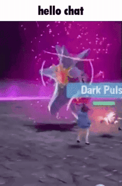 Person Fighting Monster In Video Game With Purple Background GIF