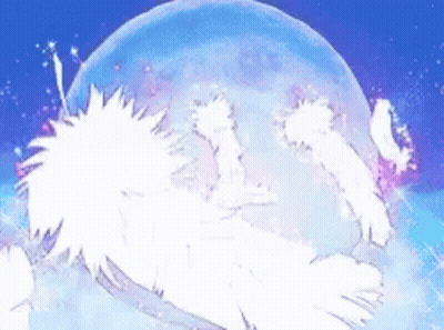 Person Flying In Front Of Full Moon GIF