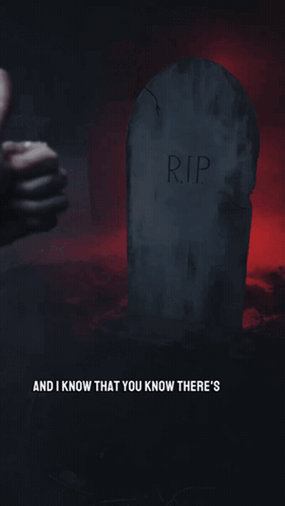 Person Giving Thumbs Up At Grave Saying RIP GIF