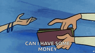 Person Handing Wallet To Another GIF