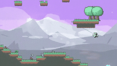Person Hanging From Rope GIF