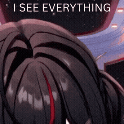 Person Head Saying I See Everything GIF