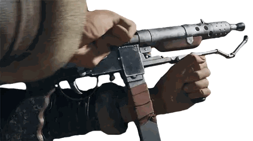 Person Holding Assault Rifle Sticker