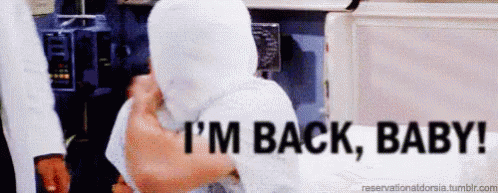 Person Holding Baby Wrapped In Toilet Paper Says Im Back Baby GIF