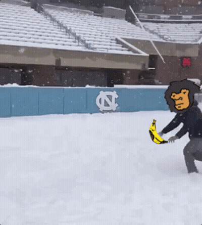 Person Holding Banana Near Wall With Letter N GIF