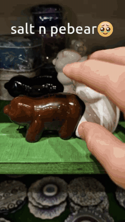 Person Holding Bear Figurine Salt N Pebear GIF