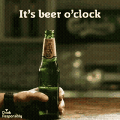 Person Holding Beer It's Beer O'Clock GIF