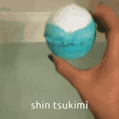 Person Holding Blue Ball Shin Tsukimi GIF
