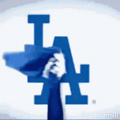 Person Holding Blue La Logo GIF