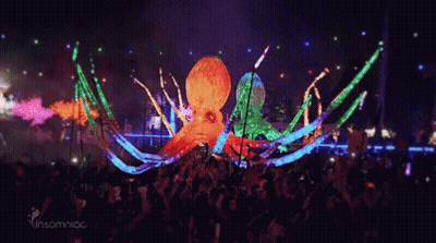 Person Holding Blue Umbrella In Rain GIF