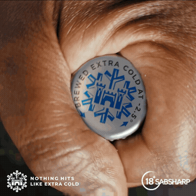 Person Holding Bottle Cap Brewed Extra Cold 25 Degrees GIF
