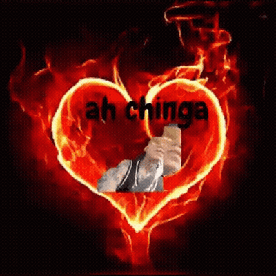 Person Holding Bottle In Front Of Flaming Heart GIF