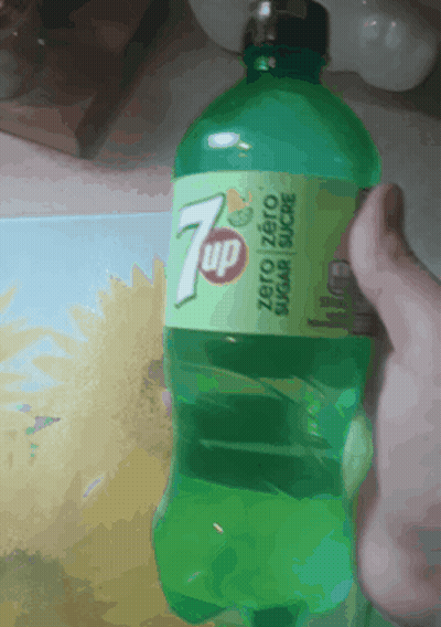 Person Holding Bottle Of 7 Up Zero GIF