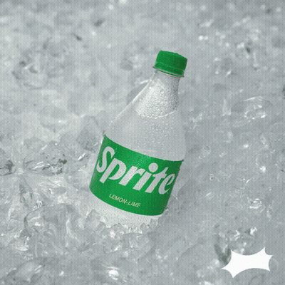 Person Holding Bottle Of Sprite In Ice GIF