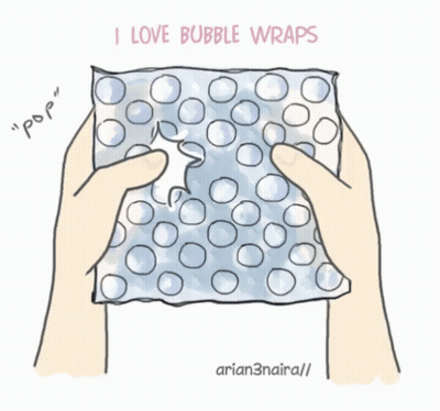 Person Holding Bubble Wrap Saying Pop GIF