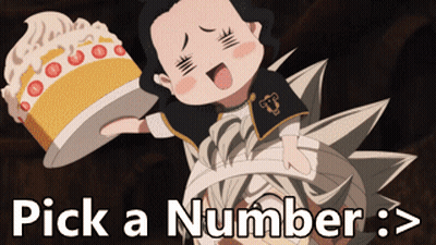 Person Holding Cake Saying Pick A Number GIF
