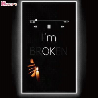 Person Holding Candle Saying I'm Broken GIF