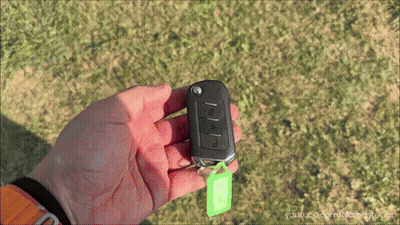 Person Holding Car Key With Green Tag Youtube GIF