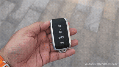 Person Holding Car Key With YouTube Namastecar GIF