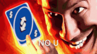 Person Holding Card Saying No U GIF